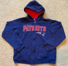 NEW ENGLAND PATRIOTS NFL Team Apparel Zip Up Hoodie Jacket Sz YOUTH LARGE 14/16