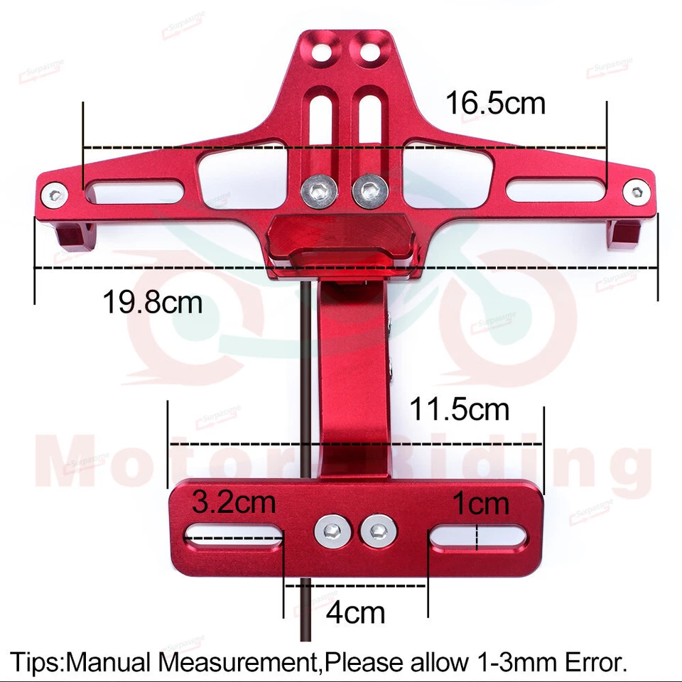 Soporte de placa ordenado cola de licencia LED + señal de giro para Honda Universal Foto 4 de 4