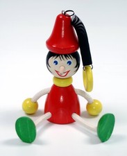Hess 14707 Schwingfigur Pinoccio mit Feder Holz Erzgebirge