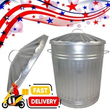 Heavy Duty 90 Litre Strong Galvanized Rubbish Waste Kitchen Dustbin With Lids