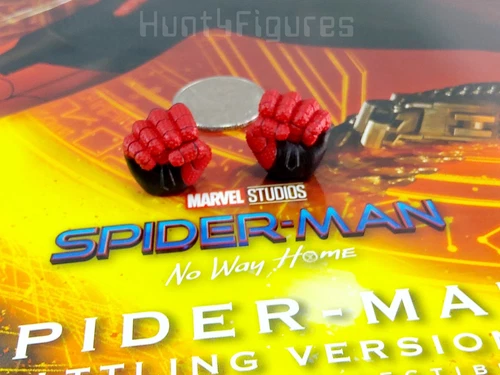 Figura de acción Hot Toys MMS625 Spider-Man versión de batalla 1/6 con 2 puños manos 