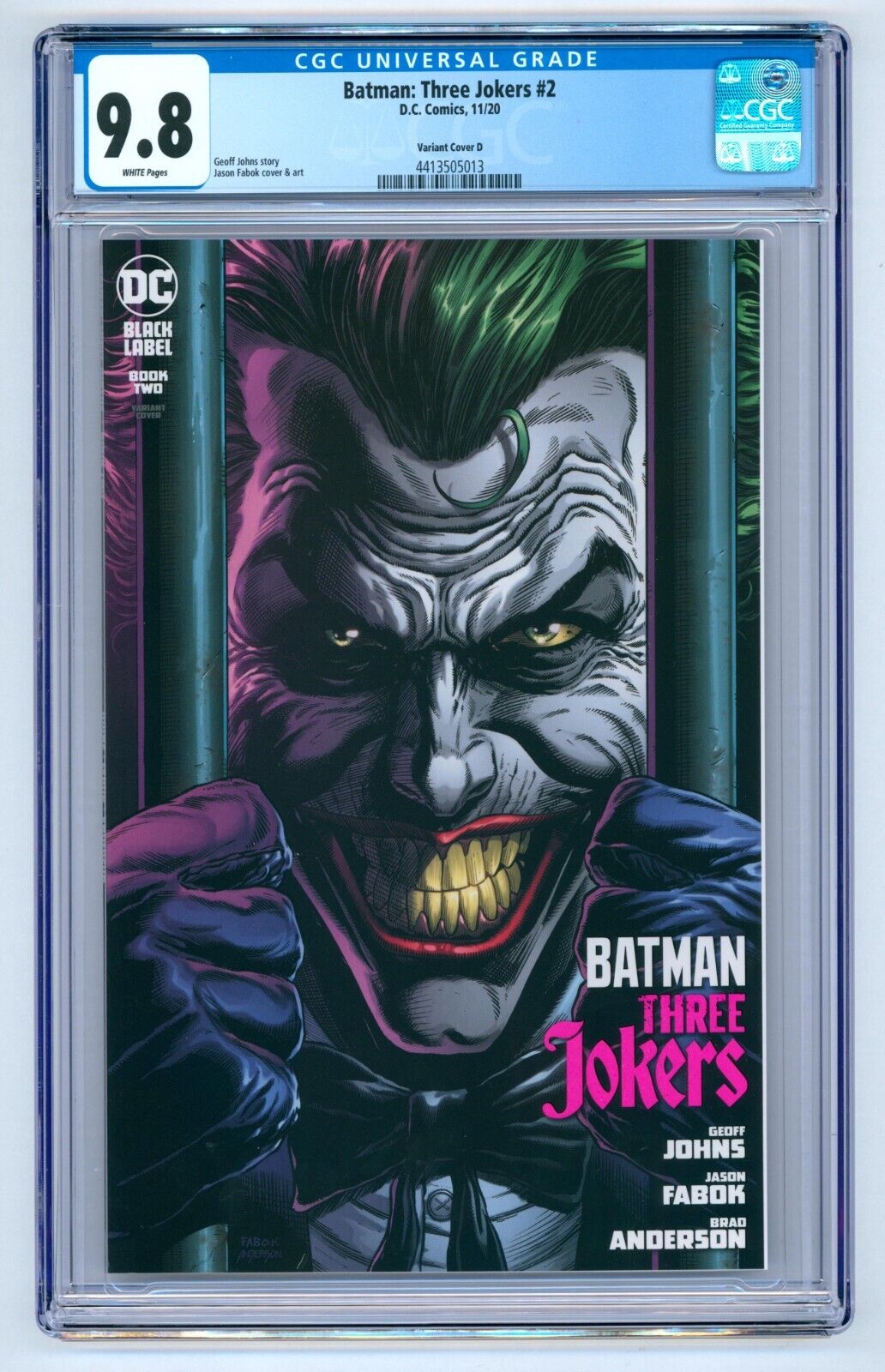 Batman: Three Jokers #2 CGC 9.8 (2020) - Variant Cover D