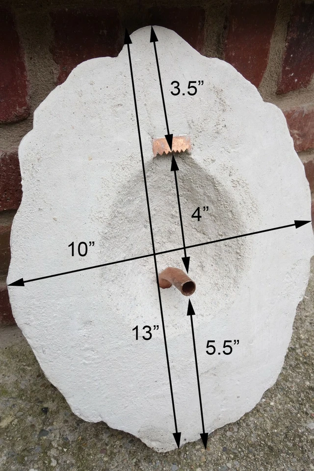 Cabeza de León Placa de Hormigón Pared Fuente Relieve Caño (Blanco) Foto 3 de 4