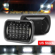 5x7" 7x6" Inch LED Headlight DRL DOT For Jeep Wrangler YJ Cherokee XJ 1986-1995
