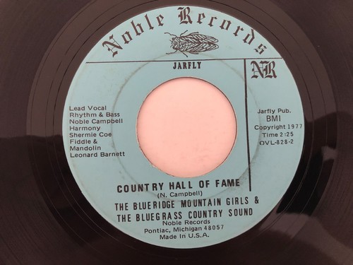 Bluegrass 45 BLUERIDGE MOUNTAIN GIRLS Boy From Tupelo NOBLE hear ELVIS