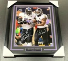 RAY LEWIS ED REED RAVENS SB XLVII SIGNED Autographed 16x20 Photo Framed BAS COA
