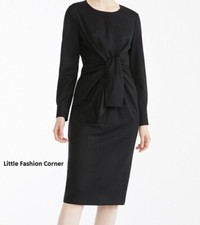 RRP  580   MAX MARA  WOOL twill Dress  USA8 IT42 DE38 UK10 FR40 'CHIFFON'