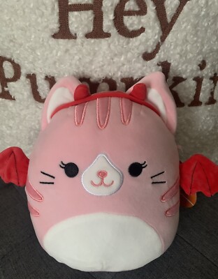 Halloween Squishmallow Laura die Katze mit Teufel Kostüm 9 Zoll Plüschtier Geschenk 