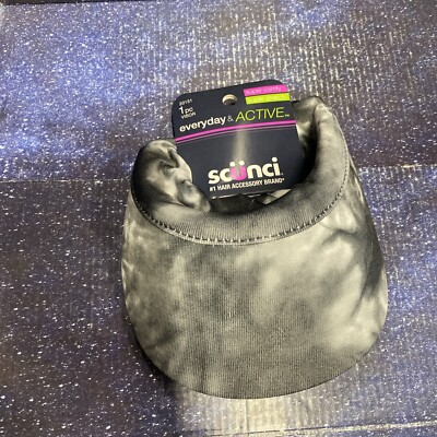 Scunci Visor Everyday & Active Ultra Comfy Super Stretch Cap Black And White