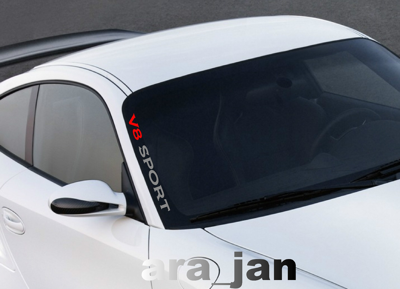 V8 SPORT Windshield Decal Stickers racing speed car logo emblem sticker