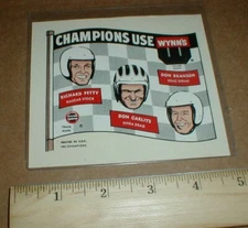 Vtg Wynns Friction Proofing drag racing Water decal Richard Petty Don Garlits