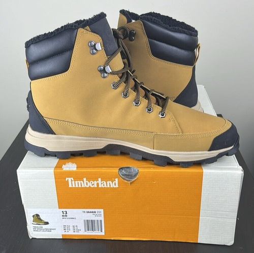 Timberland Mens Sz.13 Treeline WP Insulated Boot 0A44UD Wheat Leather Boot - Picture 4 of 9