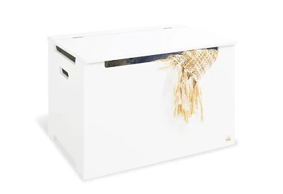 Coffre A Jouets Pour Enfants Blanc En Bois - Photo 1/4