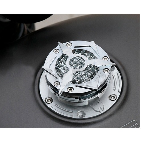 Motorcycle CNC Gas Cap Fuel Oil Tank Cover For Harley Softail Dyna Sportster - Picture 7 of 9