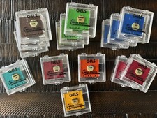 15 Individual Wess Plastic Gels 35mm. Ea Pack Contains 50 Gels. Various Colors