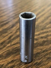 Proto 3/8 Socket 1/4 Drive 6 Point 2" Long 4712-L