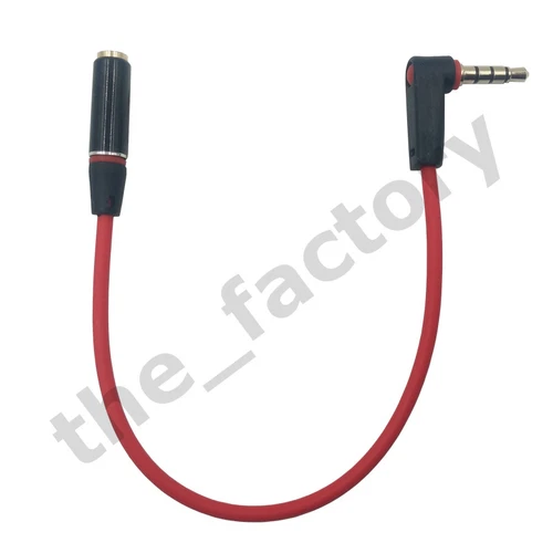 Short Aux Extension Cable 3.5mm Male Jack L Plug to 3.5mm Female Jack Socket
