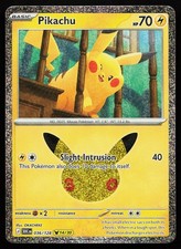 Carta Pokemon Pikachu 036/128 Holo Pikachu rara celebrazione 30°