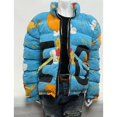 Unisex Adults Die.Go Studios Blue ''Winnie The Pooh'' Puffer Jacket One Size