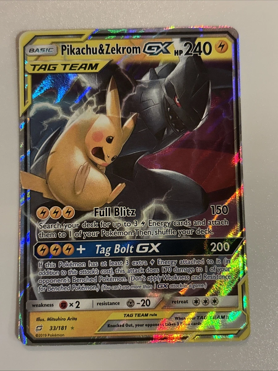 Pikachu & Zekrom GX 33/181 Sm-Team Up for sale | eBay