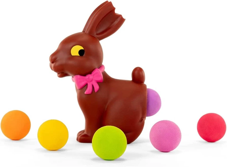 Hog Wild Chocolate Bunny Popper with 6 Balls Included - Great Stocking Stuffer Foto 4 de 4
