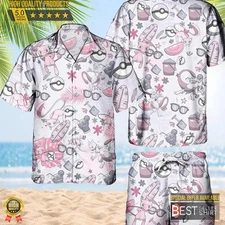 Pokemon Mewtwo Hawaiian Pattern Hawaii Shirt Aloha Anime Mew Button Up Shirt Sh