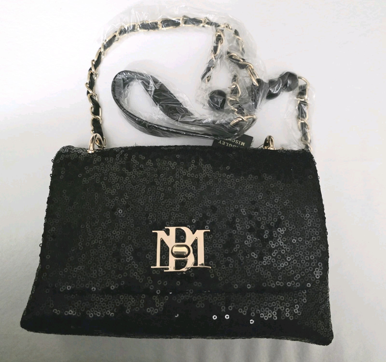 Badgley Mischka Sequin Pearl Messenger Bag Purse Crossbody NWT $129 MSRP