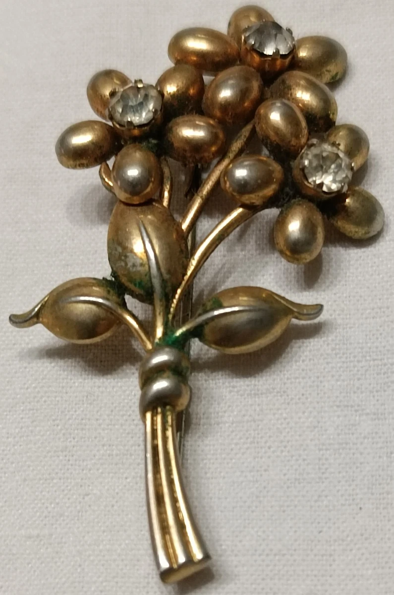 Paire De Broches Argent Pate De Verre Belle Epoque C 1900 - France