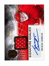 23 Leaf In The Game Used Masked Men Signature Goalies Rejean Lemelin Auto Patch
