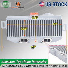 Aluminum Top Mount Intercooler Fits 2002-2007 Subaru Wrx Sti Ej20 Ej25 2.5l Aluminum Top Mount Intercooler Fits 2002-2007 Subaru Wrx Sti Ej20 Ej25 2.5l