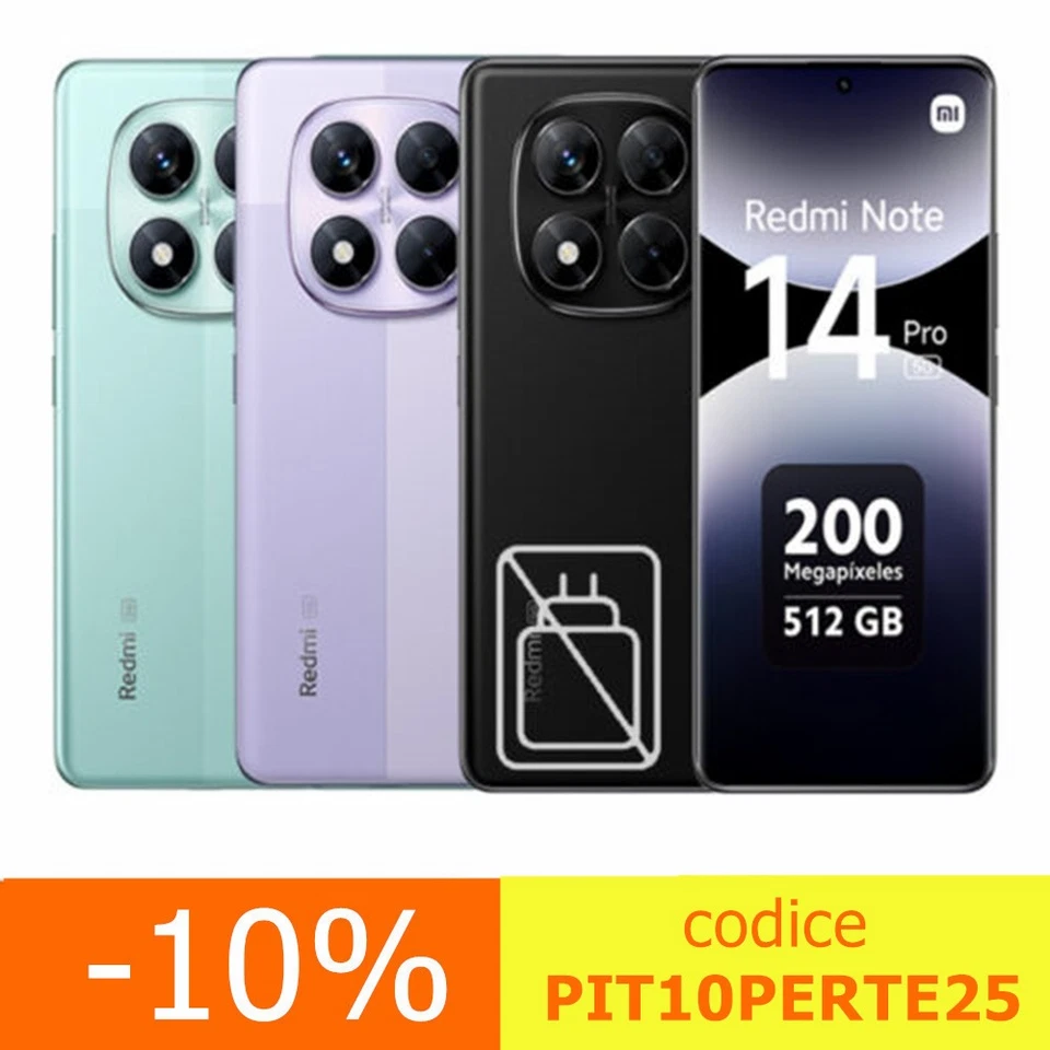 Xiaomi Redmi Note 14 Pro 5G Smartphone 8GB+256GB 200MP NFC 120Hz 5110mAh Globale