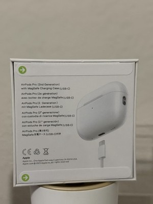 Apple AirPods Pro (2nd Gen) w/ MagSafe USB-C Case, White, ANC Bluetooth In-Ear