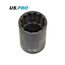 US PRO 1/2" Drive 46mm Deep Impact Hub Nut Socket 100mm Long 12 Point 3503