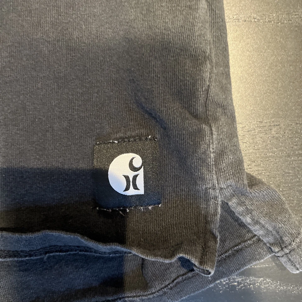 Camiseta sin mangas Hurley X Carhartt verde azulado calavera gráfica camisa muscular talla XL Foto 3 de 4