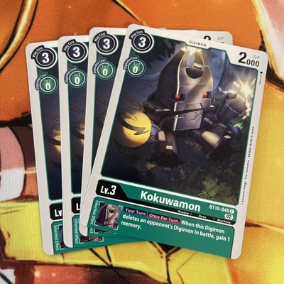 Kokuwamon BT10-045 C Digimon CCG | Xros Encounter NM English Playset Of 4