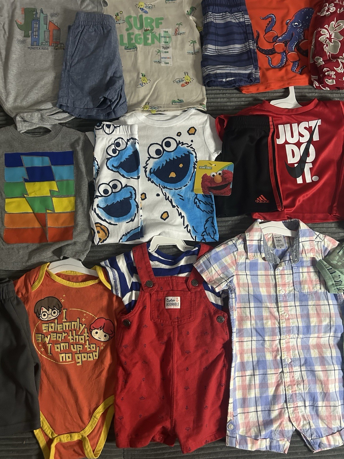 Huge Lot Baby Boys Clothes 18 Months NEW &EC Carters Nike Polo Ralph Lauren 18m image 2