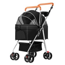Pet Stroller for Small Dogs Cats, 3 in 1 Foldable Kittens Puppies Travel St...
