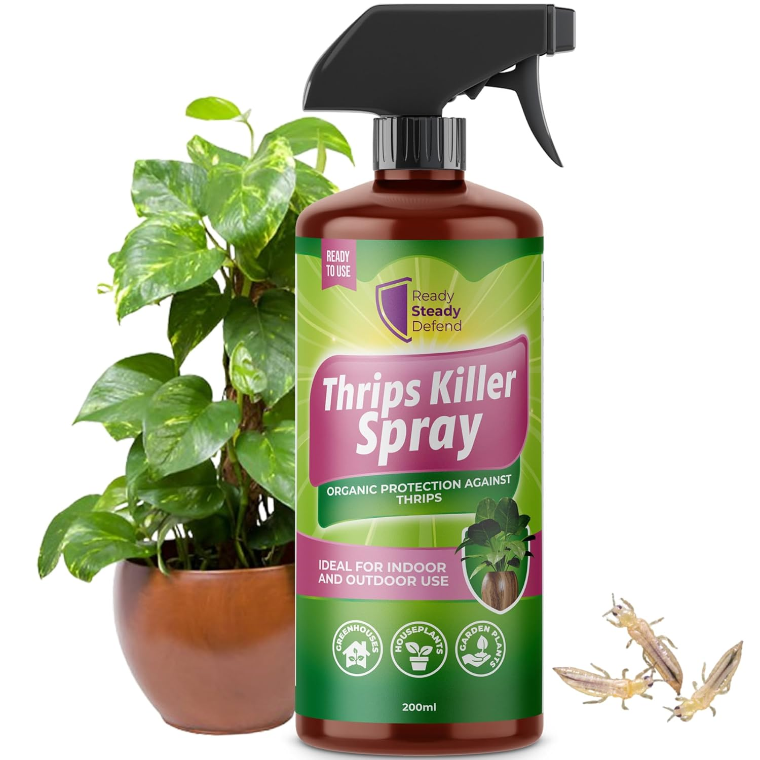 Thrips Killer Spray 200ml - Effective Insecticidal Soap Bug Spray for Home & Thr