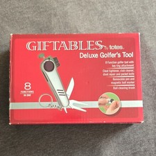 totes Deluxe Golfer's Tool Golf Multi-Tool Silver Key Ring, Cleat Tightener