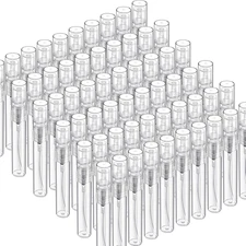 Fandamei 60PCS 5Ml Mini Spray Bottle, Mini Clear Plastic Spray Bottle Empty, Fin