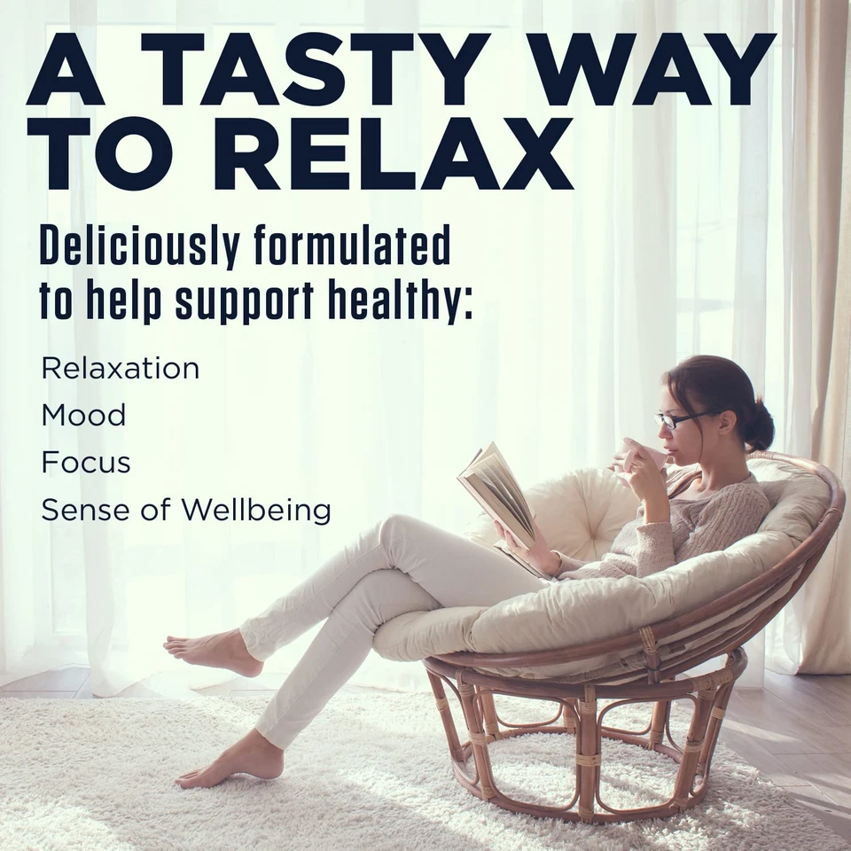 GABA L Theanine Stress Relief Lozenge 100 Count Mango Tangerine Vitamin B Com... - Image 4 of 4