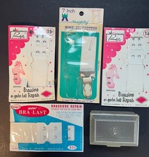Vintage 1950s Garter Belt Brassiere Repair Lot Orig Pkgs Woolworth Marcus NOS