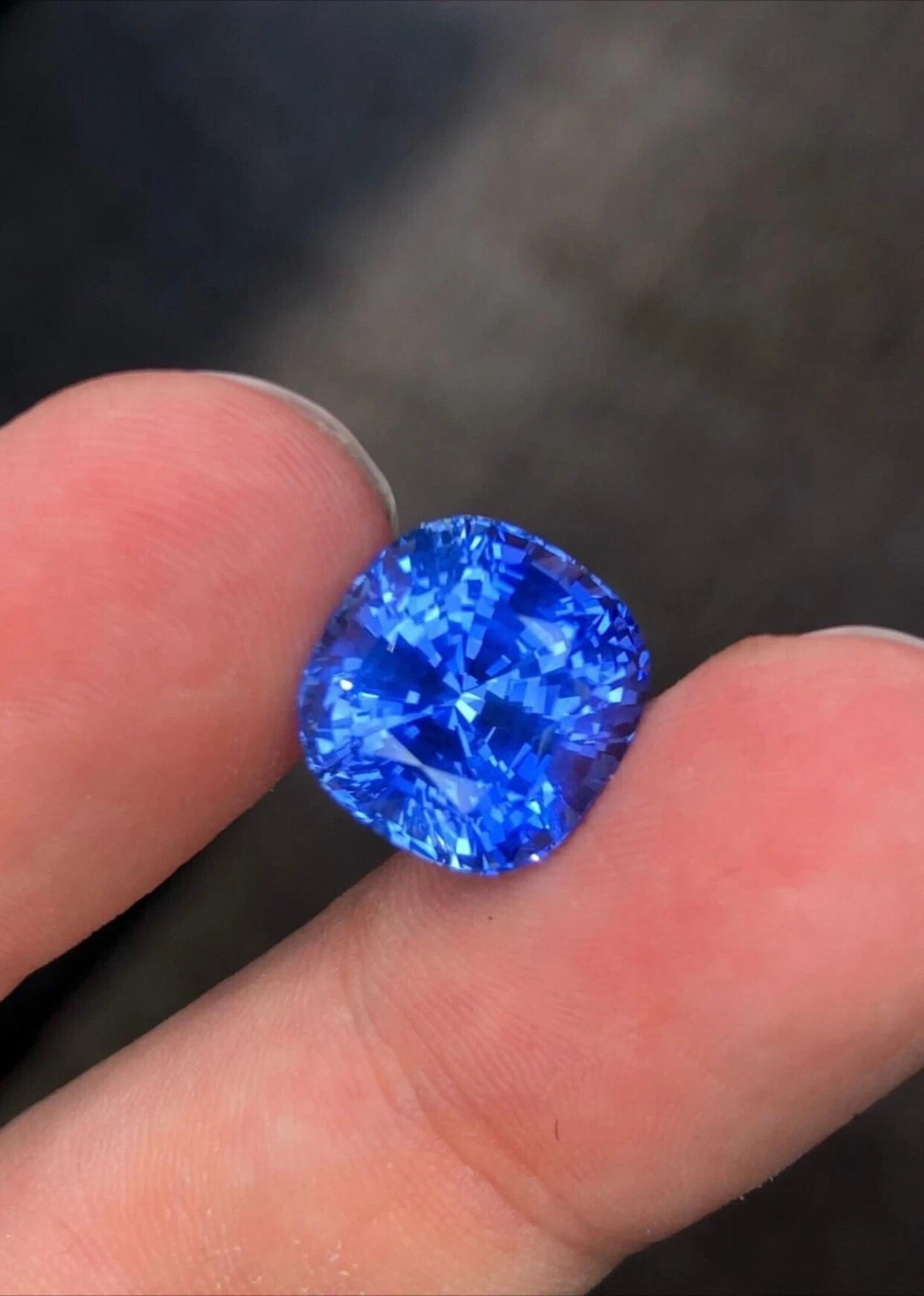 Certified Natural Blue Cornflower Sapphire 9.60 Ct Cushion Cut Loose Gemstone
