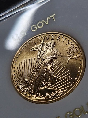 🌟 2001 $25 GEM BU 1/2 oz American Gold Eagle Bullion Coin Scarce Vintage Date