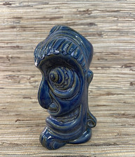 Kava Kava Tiki Mug Tiki Farm Joe Vitale Blue Glaze 7.5