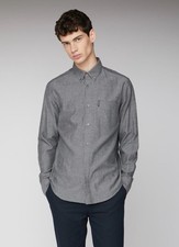 Ben Sherman Men's Gray Button Down Shirt Long Sleeve Size L EXCELLENT CONDITION