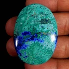 67.75Cts. Natural Gorgeous BlueBird Azurite Oval Cabochon Reiki Healing Gemstone