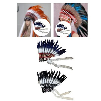 Indian Feather Headschminderde Mode einzigartiger indischer Hut zum
