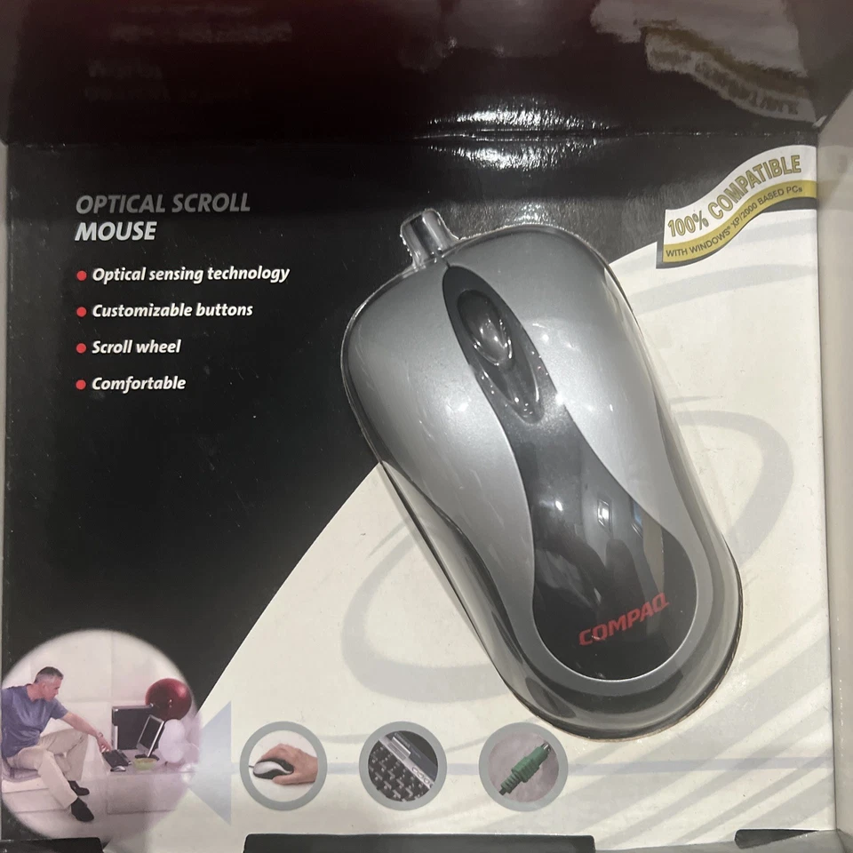 Genuine COMPAQ CPQ200ID Optical Scroll Computer Mouse - Image 2 of 4