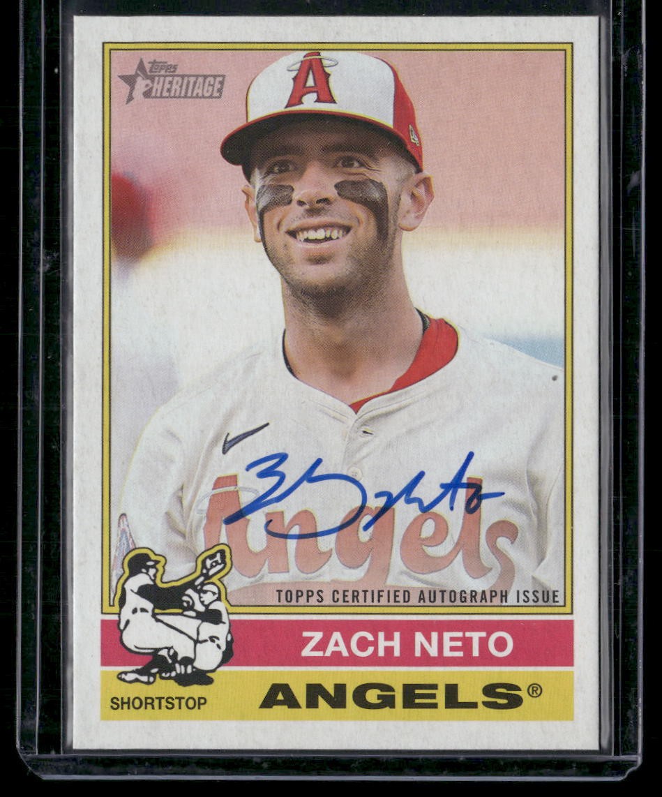 2025 Topps Heritage High Number Zach Neto #ROA-ZN Real One Auto - Angels